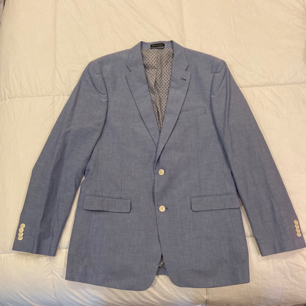 Tommy Hilfiger Blue Chambray Slim Fit Sport Coat